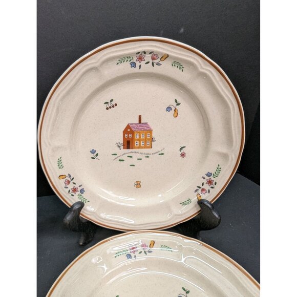 Vintage Newcor Stoneware 6004 Our Country Farmhouse Salad Plate Set of 4 - Picture 6 of 12